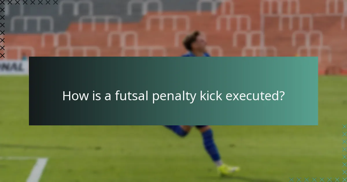 ¿Cómo se ejecuta un tiro penal en futsal?