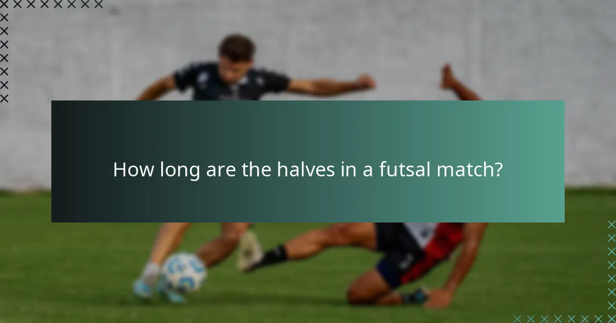 ¿Cuánto duran las mitades en un partido de futsal?